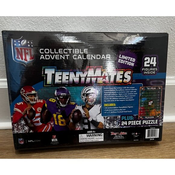 NEW in box with plastic NFL TeenyMates Collectible Advent Calendar MSRP $44.99 - Picture 2 of 3